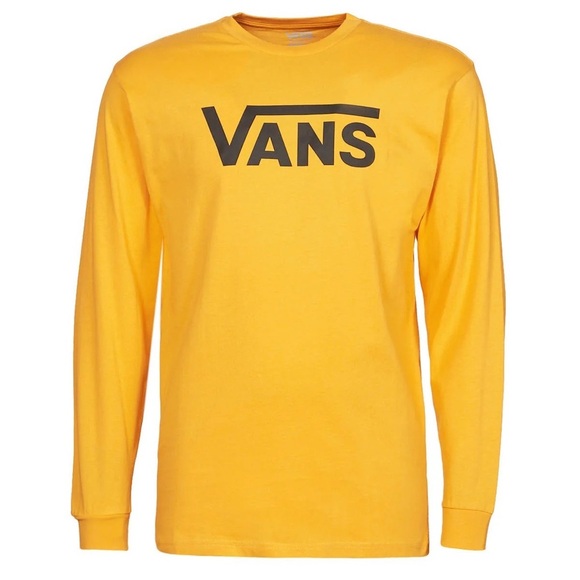 Vans Classic LS Tee - Golden Glow/Black, Size M, NWT, Unisex - Picture 1 of 6